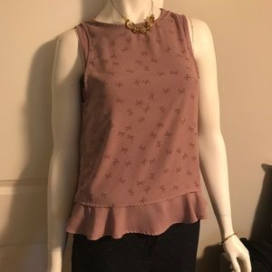 Pink peplum top - NWOT
